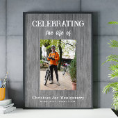 Das Foto Gray Wood Beerdigung feiern Poster