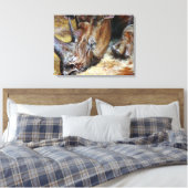 Das Foto ist ein lebendiges Rhinoceros Ölgemälde Leinwanddruck (Insitu (Schlafzimmer))