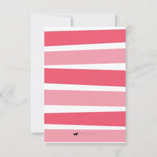 Das Foto-Karte glücklichen rosa Herzenvalentines Einladung (Rückseite)