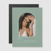 Das Foto "Sage Green Arch" Rette unsere Datums-Mag Magnetkarte (Vorne/Hinten)