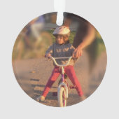 Das Foto "Trainingsräder" auf der Rückseite verlor Ornament (Rückseite)