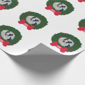 Das Foto u. das Jahr des französische Geschenkpapier (Ecke)