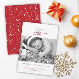 Das Foto unseres Weihnachtssternjunges kündigt die Feiertagskarte