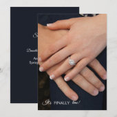 Das Foto Verlobung Ring Save the Date Einladung (Vorne/Hinten)