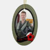 Das Foto-Verzierungs-Andenken des Veterans Keramik Ornament (Links)