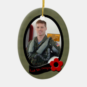 Das Foto-Verzierungs-Andenken des Veterans Keramik Ornament