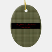 Das Foto-Verzierungs-Andenken des Veterans Keramik Ornament (Hinten)