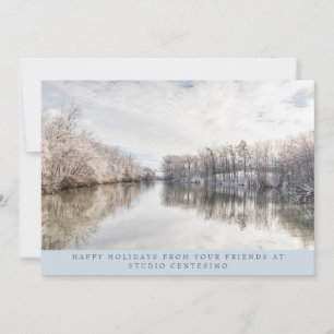 Das Foto "Winterlandschaft" - Firmenlogo Feiertagskarte
