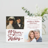 Das Foto zum 40. Ruby-Jubiläum Jahre im Kommen Einladung (Stehend Vorderseite)
