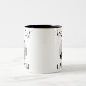 Das Foto zur besten Cat-Mama der Niedlichen Welt Zweifarbige Tasse (Mittel)