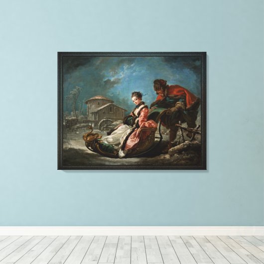 Das Four Seasons by Winter von François Boucher Leinwanddruck (Insitu (Holzboden))