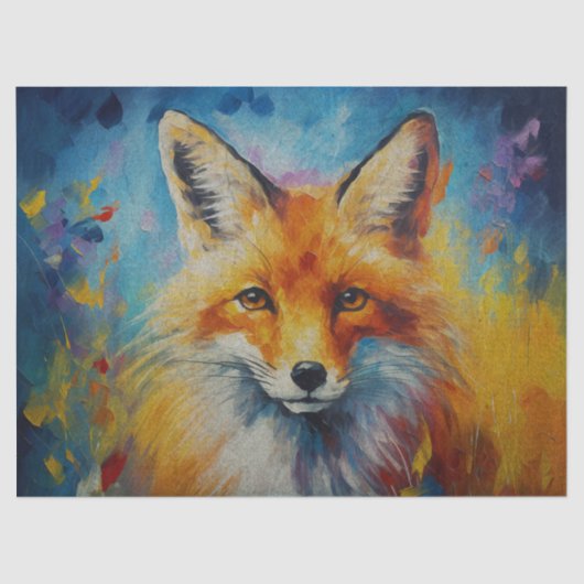 Das Fox Decoupage Tissue Seidenpapier (Vorderseite)