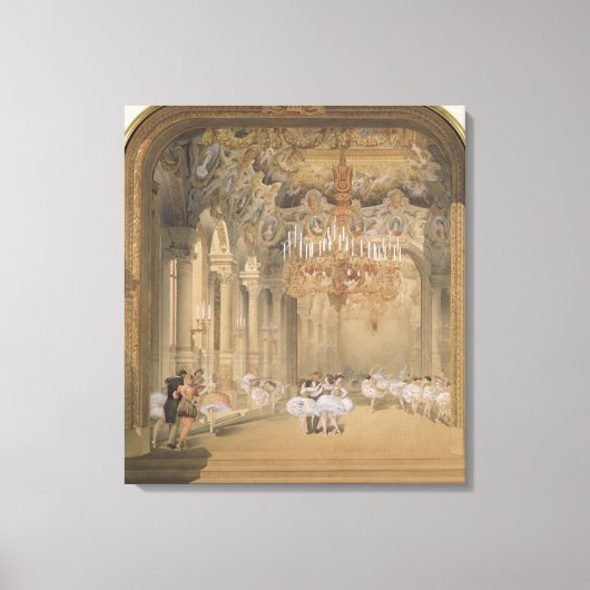 Das Foyer der Oper während des Mittelalters Leinwanddruck (Vorderseite)