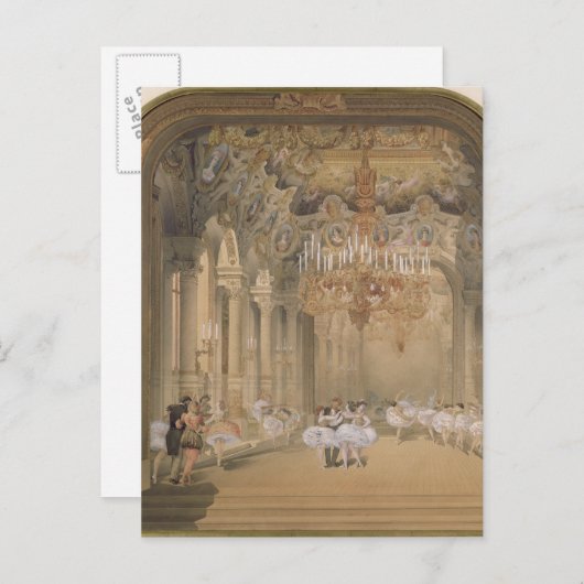 Das Foyer der Oper während des Mittelalters Postkarte (Vorne/Hinten)