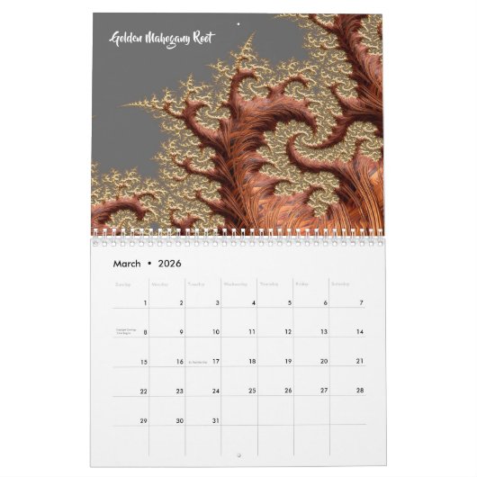 Das Fraktal Art von Shelli Fitzpatrick Vol. Eins Kalender (Mär 2026)