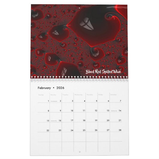 Das Fraktal Art von Shelli Fitzpatrick Vol. Eins Kalender (Feb 2026)