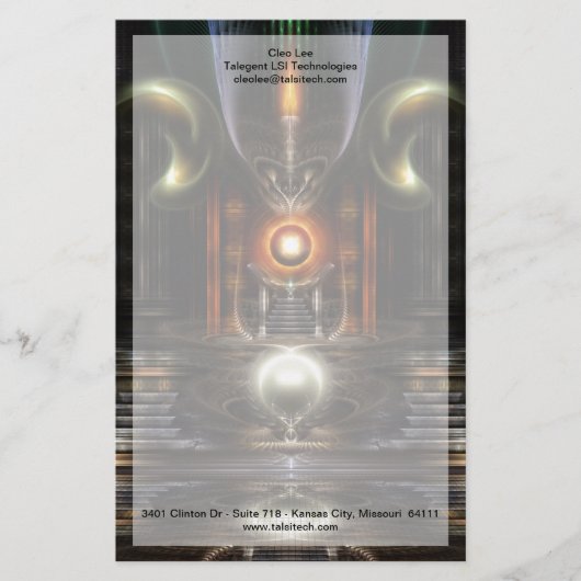 Das Fraktal Throne Room Art Briefpapier (Vorderseite)