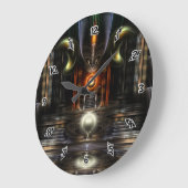 Das Fraktal Throne Room Art Große Wanduhr (Winkel)