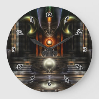 Das Fraktal Throne Room Art Große Wanduhr