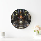 Das Fraktal Throne Room Art Große Wanduhr (Zuhause)