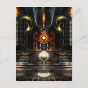 Das Fraktal Throne Room Art Postkarte