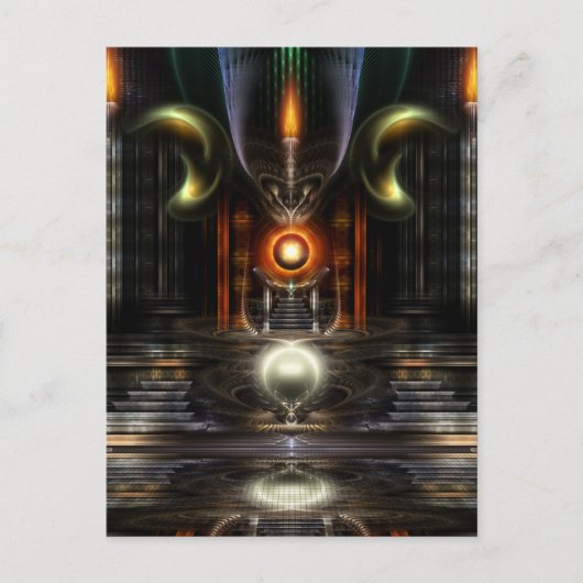 Das Fraktal Throne Room Art Postkarte (Vorderseite)