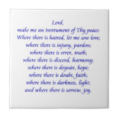 Das Franziskus-Gebet Fliese (Vorderseite)