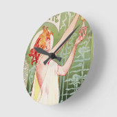 Das französische Jugendstil-Poster "absinthe Robet Runde Wanduhr (Winkel)