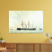 Das französische Schlachtschiff "La Gloire", 1880 Leinwanddruck (Insitu (Wohnzimmer))