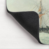 Das französische Schlachtschiff, "La Gloire", 1880 Mousepad (Ecke)