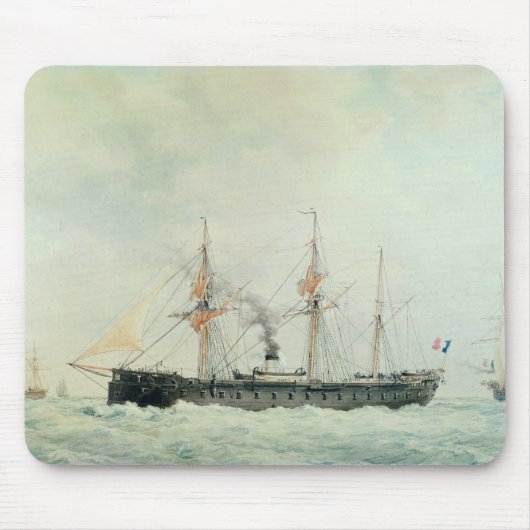 Das französische Schlachtschiff, "La Gloire", 1880 Mousepad (Vorne)