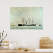 Das französische Schlachtschiff "La Gloire", 1880 Poster (Küche)