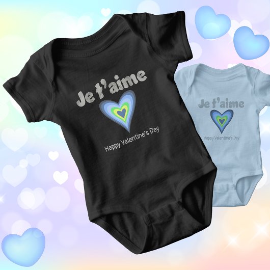 Das französische Valentin des Little Boy Baby Strampler