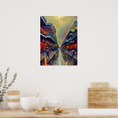 Das französische Viertel Digital Art Malerei Poster (Küche)