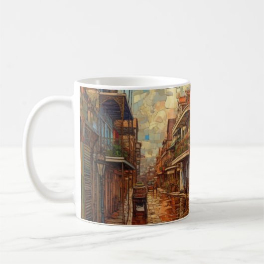Das französische Viertel New Orleans, Stil des Fut Kaffeetasse (Links)