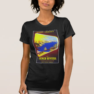 Das französische Vintage Reise-Plakat Rivieras T-Shirt