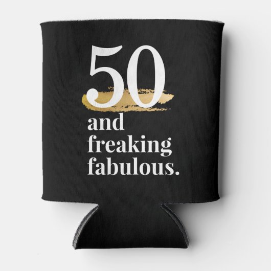 Das Freaking Fabulous Birthday Custom Age kann hal Dosenkühler (Vorderseite)