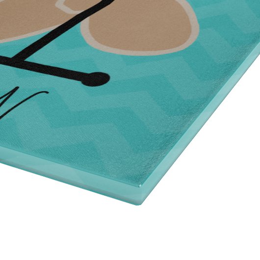 Das freie Gluten ist, wie ich aquamarines Zickzack Schneidebrett (Ecke)