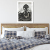 Das freie Mädchen schaut nicht zurück. Leinwanddruck (Insitu (Schlafzimmer))