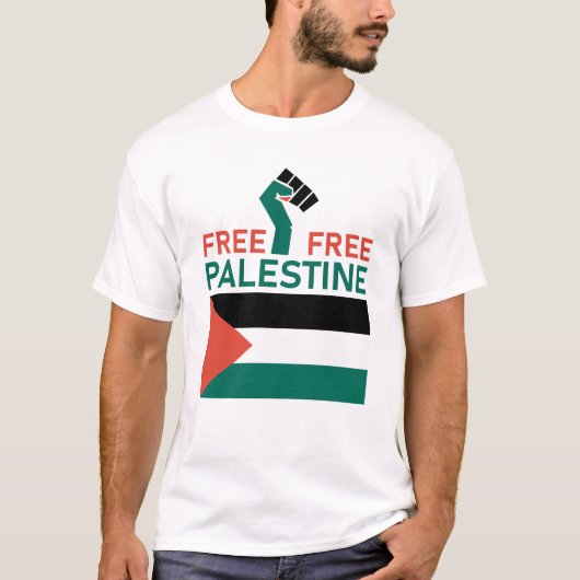 Das freie Palästina, ich stehe mit Palästina T-Shirt (Vorderseite)