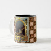 Das Freimaurerdiagramm Zweifarbige Tasse (Vorderseite Links)