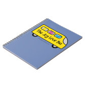 Das Freude-Liebe-Bus-Logo-Notizbuch Notizblock (Linke Seite)