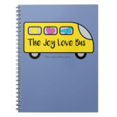 Das Freude-Liebe-Bus-Logo-Notizbuch Notizblock (Vorderseite)
