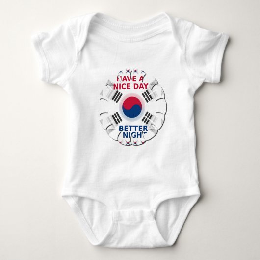 Das freundliche koreanische Design "Have a Nice Da Baby Strampler (Vorderseite)