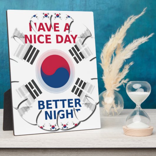 Das freundliche koreanische Design "Have a Nice Da Fotoplatte (Seite)