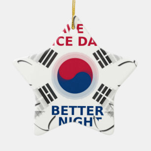 Das freundliche koreanische Design "Have a Nice Da Keramikornament