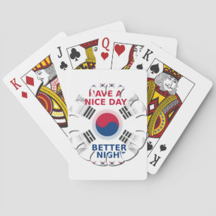 Das freundliche koreanische Design "Have a Nice Da Spielkarten