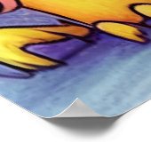 Das freundliche Monster | AI Art Poster (Ecke)