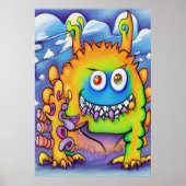 Das freundliche Monster | AI Art Poster (Vorne)