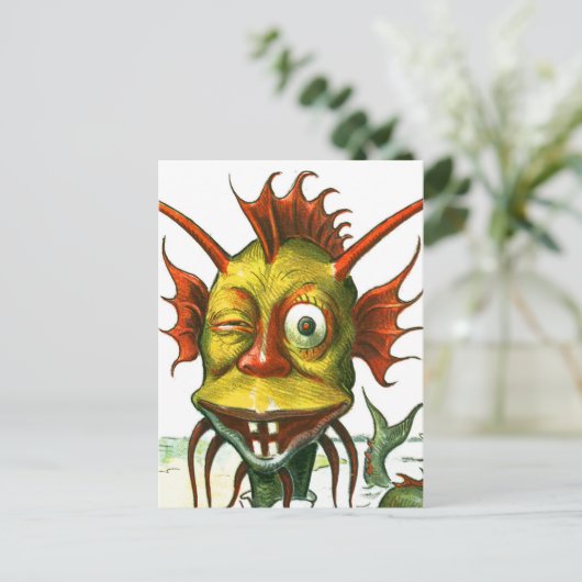 Das freundliche Monster Postkarte (Stehend Vorderseite)